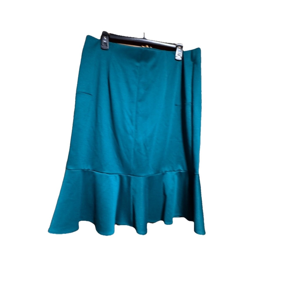 Bold Elements Skirt Ruffle Elastic Stretch Xl 27" Long NEW  Dark Teal‎ - Picture 7 of 8
